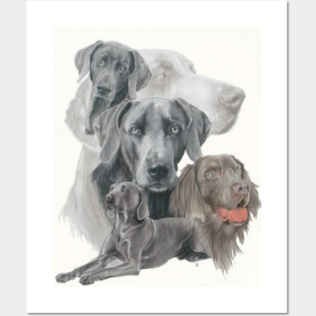 Weimaraner Medley Wall Art by BarbBarcikKeith